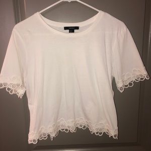 crop top with flower design